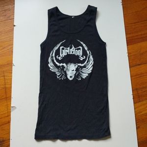 Girlschool tank top L XL band shirt